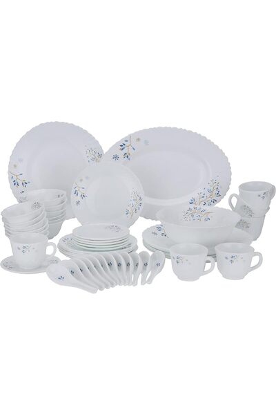 ROYALFORD 50 Pcs Opalware Dinner Set, RF10202 Assorted Design Lightweight, Be...