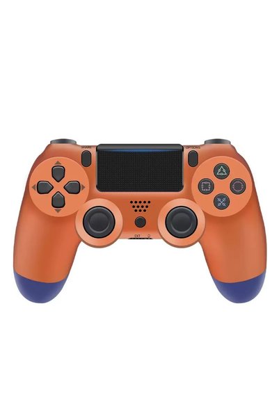 Generic Brand وحدة تحكم متوافقة مع جهاز PS4، لونها برتقالي.