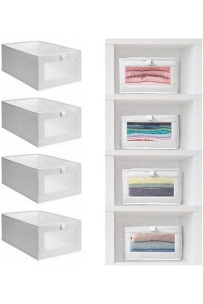 Generic DUNISO 4 Pcs Foldable Closet Storage Organizer，Visible Wardrobe Drawe...