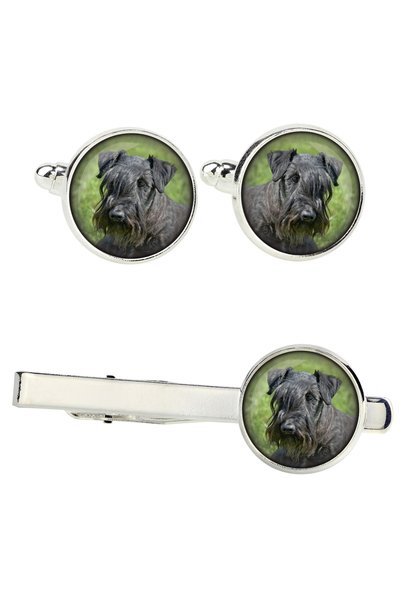 Art - Dog Art-Dog Cesky Terrier - Set de butoni de manșetă și agrafă de crava...