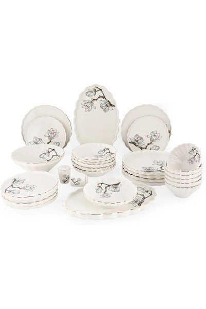 Generic 29-Piece Premium Porcelain Dinner Set – Crack-Resistant Plates, Bowls...