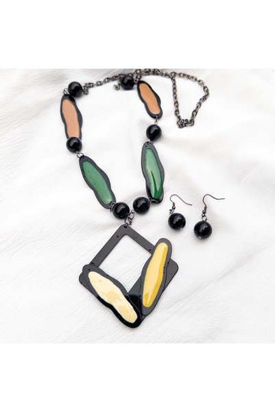 MOONGLOW ACCESSORIES Colier lung și cercei Ella