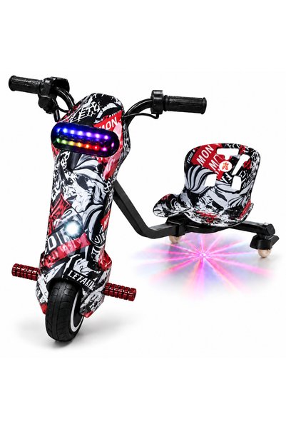 stars pearl Mini Electric Drift Scooter for Kids (6.5") - 3 Speeds with Free ...