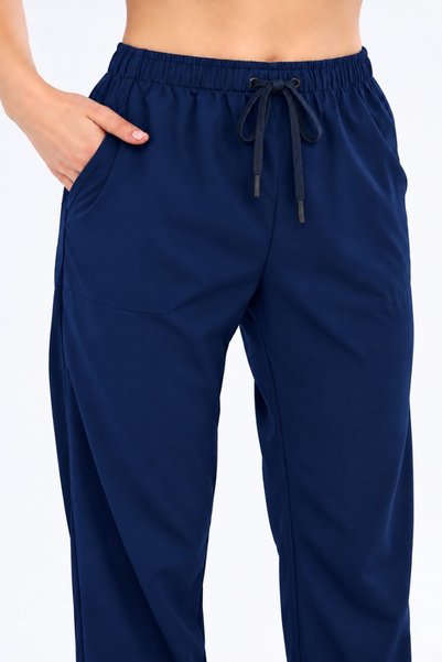 XPLUS Tek Alt Patroid Blue Ünisex Likralı Doktor ve Hemşire Forması Scrubs Cerrahi Pantolon