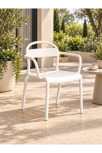 AL IALM Black cross-back dining chair - Stylish plastic chair for cafe, kitch...