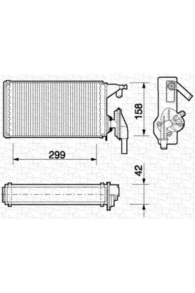 MAGNETI MARELLI Schimbator caldura, incalzire habitaclu 350218063000