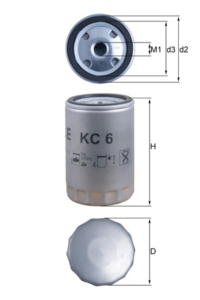 MAHLE Горивен филтър KC 6