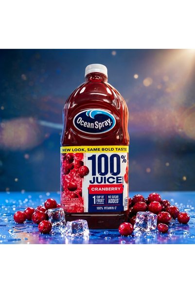 Ocean Spray عصير التوت البري بدون سكر مضاف CRANBERRY JUICE - كرتونة 8 عبوة