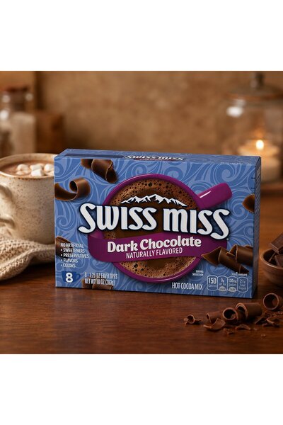 Swıssmıss خليط شوكلاته داكنة بالحليب DARK CHOCOLATE