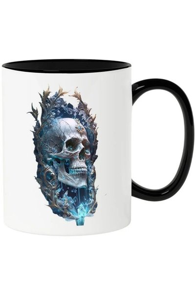INOVATIX Cana Cu Skull Blue Light, Διαμάντι, Κοσμήματα, Υπέρυθρο, Κεραμικό, 3...