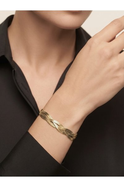 Orelia Takı 316L Stainless Steel Bracelet with Knitted Pattern