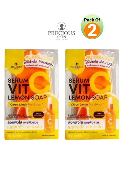 PRECIOUS SKIN بريشيس سكين بريسيوس سكين قطعتين صابون سيروم فيتامين سي والليمون...