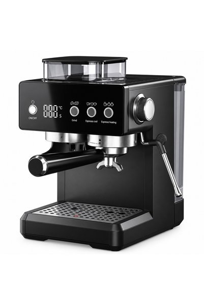 AEOMJK Espresso Coffee Machine with Built-in Coffee Grinder, 1.8L Water Tank,...