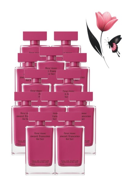 sweet franceso 12 قطعة من عطر Fleur Musc For Her بحجم 100 مل