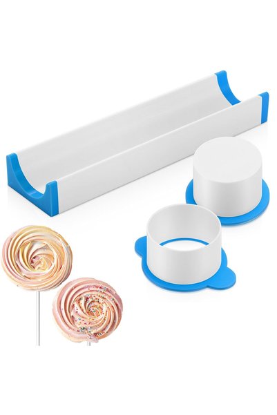 ELECDON 1.75" Round Cake Pop Mold Kit with Cutter, Pusher & Tray - طقم قوالب ...
