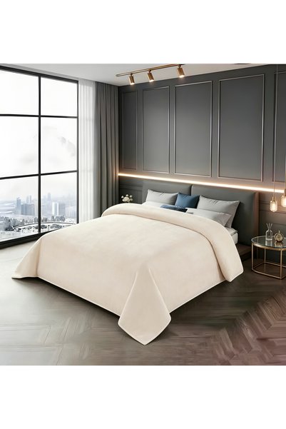 Cannon Raschel Plain Blanket 220X240cm - 100% Polyester