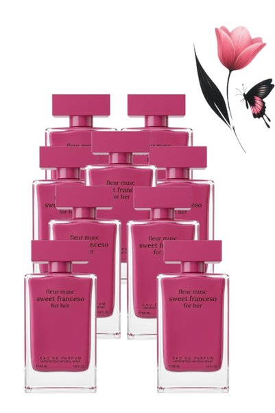 sweet franceso 9 قطع من عطر Fleur Musc For Her بحجم 100 مل