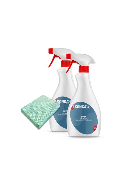 Konga Set de curățare din oțel inoxidabil: 2 x 750 ml ulei mineral cu pulveri...