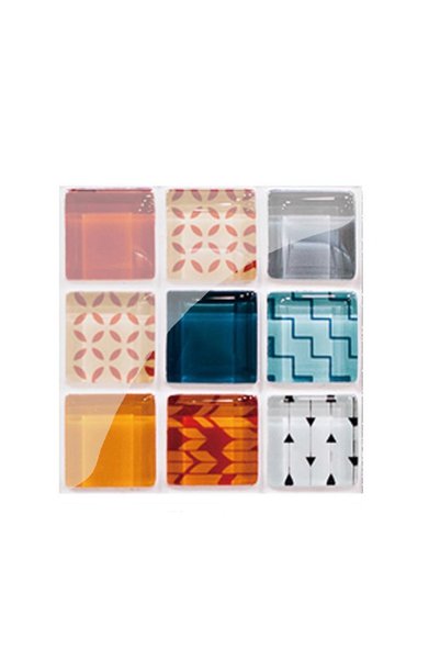 LUXER Stickere decorative pentru faianta sau perete Luxer, Set 19 buc, Mozaic...