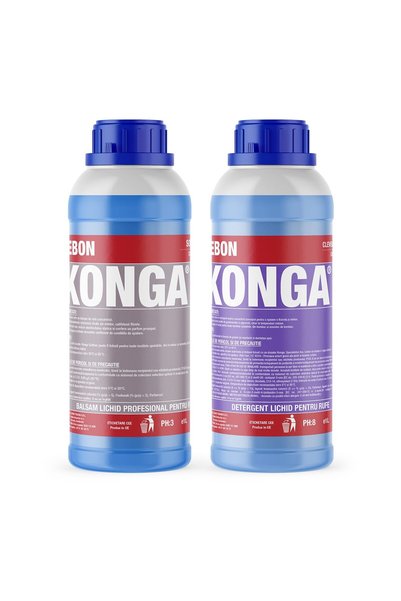 Konga Set de spălare rufe: Detergent lichid amestec floral-fructat 1L + Balsa...
