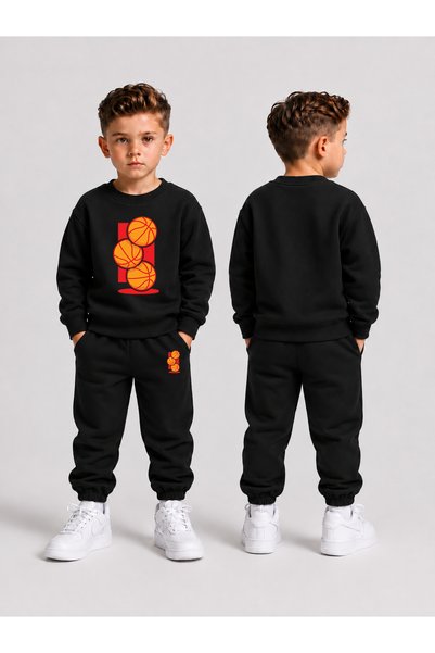 LORVEX Children's Winter Printed 3-Ply Brushed Inside Crew Neck Sweatshirt an...