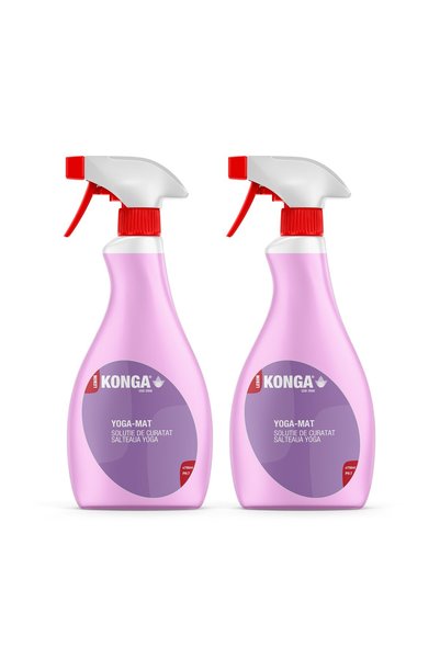 Konga Set - 2 x Soluție de curățare pentru saltea de yoga 750ml cu pulverizat...