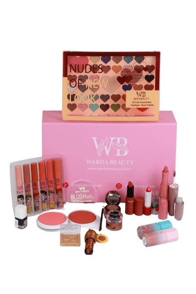 Warda Beauty Glow Collection – Lipstick, Blush & Eyeshadow Gift Set