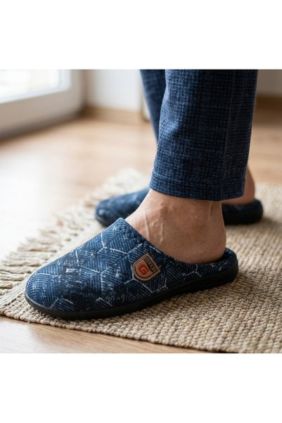 GEZER Men's Winter Washable House Slippers with Non-Slip Underlay and Soft Up...