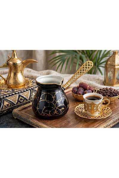 Generic Brand Coffee Pot, Perslan, Diameter 7cm, Height 9cm, Length 17cm.