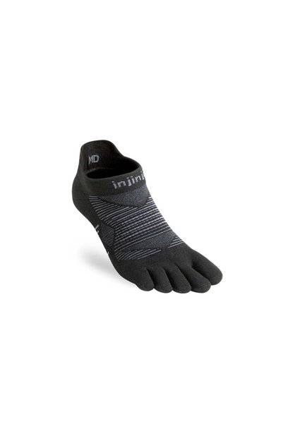 injinji Coolmax Running Toe Sock Below Heel - Black - L