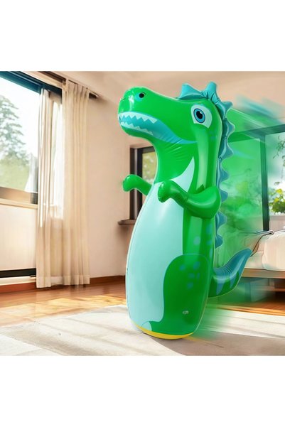 Choice green dinosaur Dinosaur Tiger Dolphin Inflatable Standing Punching Bag...