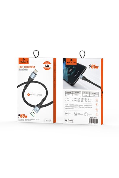 Hock 65W Fast Charging and Data Cable 1m Length |   Lightning / Micro / Type-C