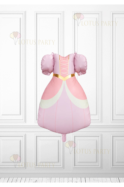 LOTUS PARTY Retro Princess Dress Foil Balloon - Pink Princess Dress Foil Ball...