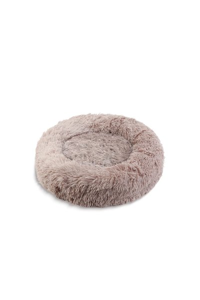 Yummie Pat pufos pentru pisici si caini, forma circulara, 60cm diametru, Maro