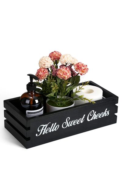 NALACAL Hello Sweet Cheeks Bathroom Decor Box, Funny Toilet Paper Holder, Woo...