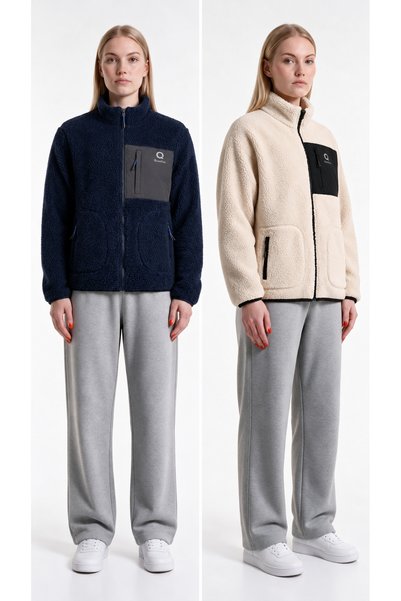 VESTRO Women's Welsoft Fleece Plush Jacket, 2-Piece Set, Full-Zip, 3 Pockets,...