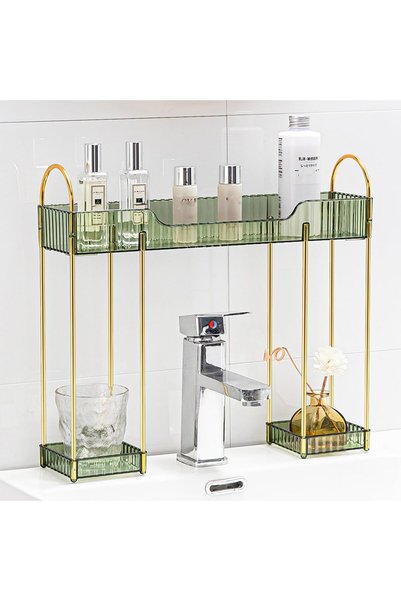 NIUBIER Makeup Organizer for Vanity, 2 Tier Bathroom Make Up Spinning Holder ...