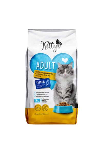 Kitty's طعام جاف لتعزيز المناعة للقطط البالغة بنكهة التونة والدجاج - 7 كجم