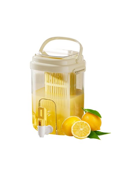 TERRIFI Fridge Water Pitcher with Spout and Fruit Infuser, 2L BPA Free Cold D...