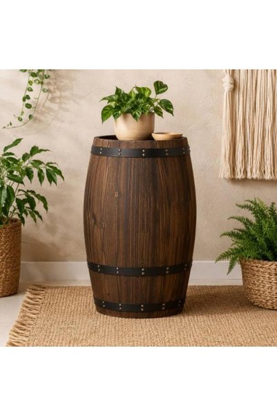 SPR Rustic Wooden Barrel Medium WOODAL برميل خشب ريفي وسط