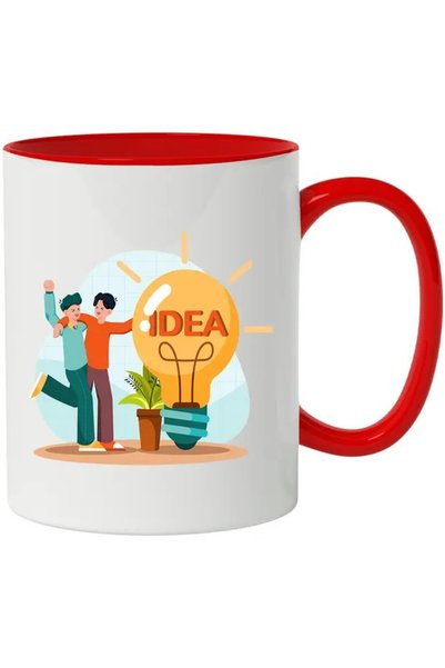 INOVATIX Cana Cu Mesaj In Engleza Idea, Idee, Bec, Copii, Planta, Imbratisare...