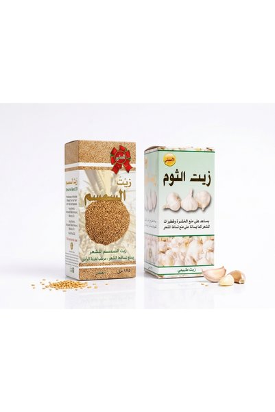 Oil Natural Hair and Scalp Care Oil Set (Sesame Oil and Garlic Oil - 125ml)