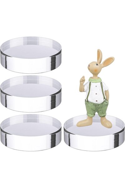 Generic Clear Acrylic Round Display Stands, 6cm Diameter x 1.5cm Height, Poli...