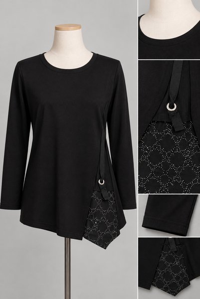 wear on Women's Luxury Plus-Size Long-Sleeve Viscose Blouse