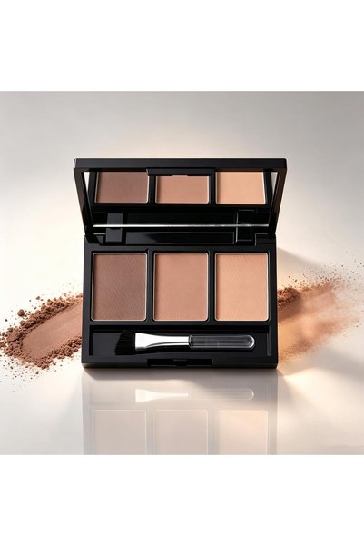 Salasabil Eyebrow Powder Makeup Kit-3 Colors Eye Brow Powder Palette Long-Las...