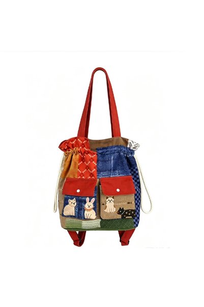 Street Bag Geantă de umăr și plic pentru femei, în stil coreean, cu model col...