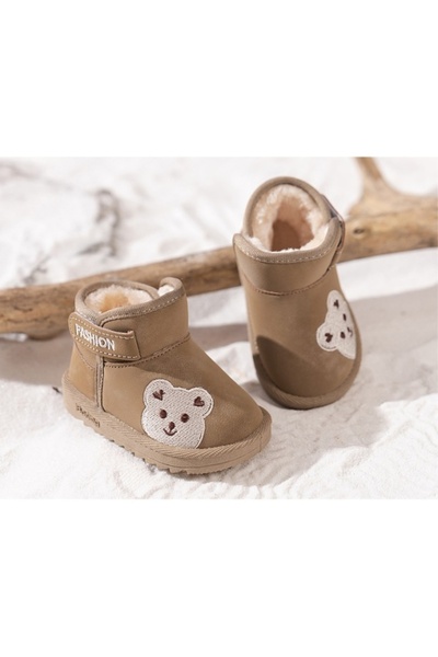 Superbaby Cizme maro Teddy, SuperBaby, Piele ecologica, Maro