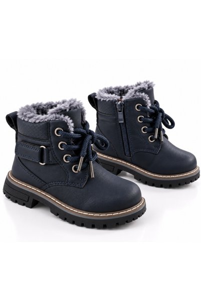 Superbaby Ghete imblanite pentru baieti, SuperBaby, Model Sami, Bleumarine, P...
