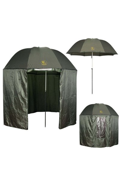 Baracuda Shelter umbrelă pescuit U5, diametru 250 cm, perete detașabil, cu cu...