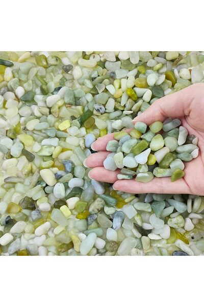 ALMEKAQUZ Jade Rocks for Plants Indoor, 5-7mm Small Pebbles for Indoor Plants...
